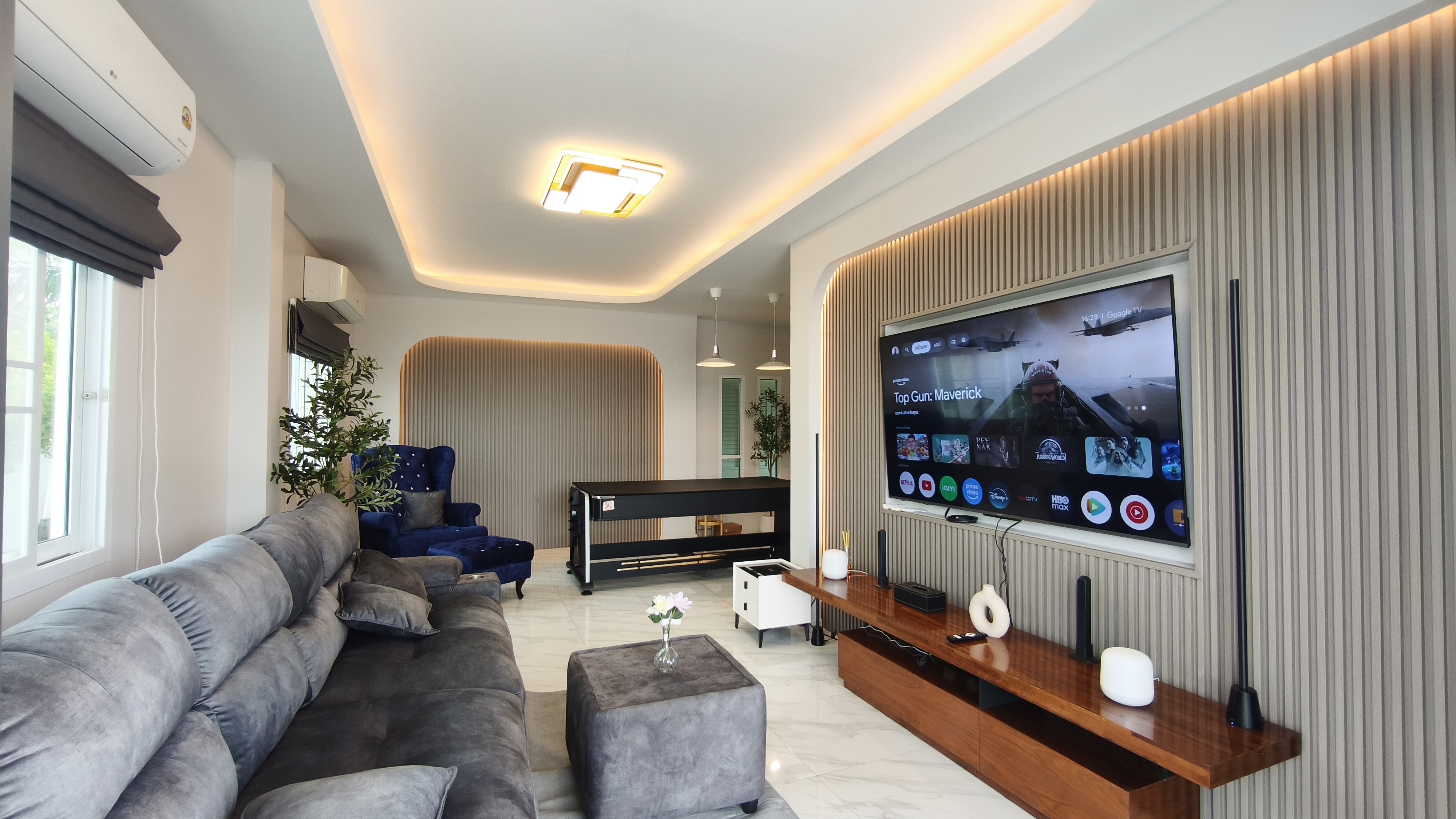 Outdoor BBQ grill area next to the pool